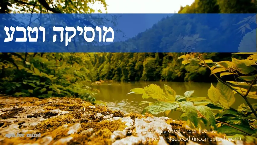 מוסיקה מרגיעה, עם קול של הטבע (מים, נהרות, ציפורים) – מדיטציה